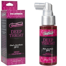 Load image into Gallery viewer, GoodHead Deep Throat Strawberry Desensitiser Oral Sex Flavoured Personal Lube