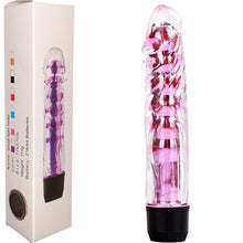Load image into Gallery viewer, 7" Silicone Jelly Squeezable G-Spot Vibrator Multi-Speed Pink