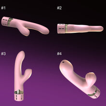 Load image into Gallery viewer, Ashella Vibes Squirting G Spot Rabbit Vibrator USB Sex Toy Black