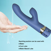 Load image into Gallery viewer, Ashella Vibes Squirting G Spot Rabbit Vibrator USB Sex Toy Purple