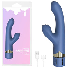 Load image into Gallery viewer, Ashella Vibes Squirting G Spot Rabbit Vibrator USB Sex Toy Blue