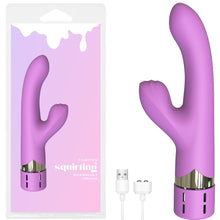 Load image into Gallery viewer, Ashella Vibes Squirting G Spot Rabbit Vibrator USB Sex Toy Purple