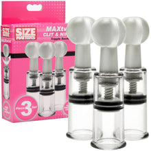 Load image into Gallery viewer, Size Matters Max Twist Clit & Nipple Sucker Set Fetish Pumps Bondage Sex Toy