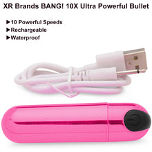 Load image into Gallery viewer, Bang! 10X Vibrating Metallic Bullet Pink USB Rechargeable