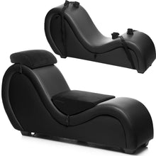 Load image into Gallery viewer, Master Series Kinky Couch Sex Chaise Lounge with Love Pillows - Black