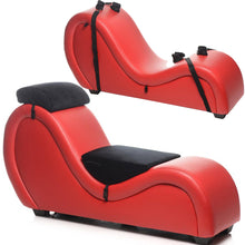 Load image into Gallery viewer, Master Series Kinky Couch Sex Chaise Lounge with Love Pillows - Red