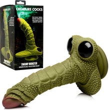 Load image into Gallery viewer, Creature Cock Swamp Monster Green Scaly Silicone Dildo
