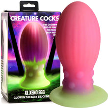 Load image into Gallery viewer, Creature Cocks Xeno Egg XL Anal Plug Glow in the Dark Gay Sex Toy