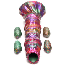 Load image into Gallery viewer, Creature Cocks Larva Silicone Dildo Fantasy Eggs Hollow 9" Dong