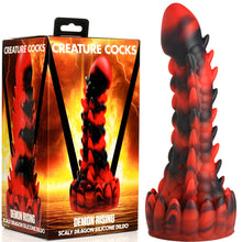 Load image into Gallery viewer, Creature Cocks Demon Rising Scaly Dragon Silicone Dildo Suction Cup Dong