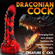 Load image into Gallery viewer, Creature Cocks Demon Rising Scaly Dragon Silicone Dildo Suction Cup Dong