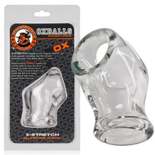 Load image into Gallery viewer, OXBALLS UNIT-X STRETCH Cocksling Ballstretcher Penis Ring Clear
