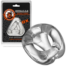 Load image into Gallery viewer, OXBALLS TRI-SPORT versatile 3-ring Cocksling CLEAR Cock & Ball Ring