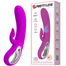 Load image into Gallery viewer, Pretty Love Nicola G-Spot Rabbit Vibrator Clitoral Stimulator Sucker USB