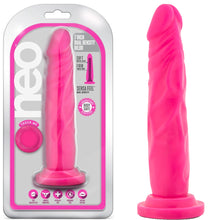Load image into Gallery viewer, Blush Neo Dual Density 7.5" Cock Neon Dildo Suction Cup Sex Toy Pink