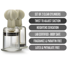 Load image into Gallery viewer, Temptasia Clit & Nipple Large Twist Suckers Fetish Pumps Bondage Sex Toy