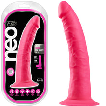 Load image into Gallery viewer, Neo Elite 7.5" SILICONE Dual Density Cock Dildo Suction Cup Neon Pink Sex Toy