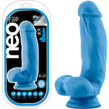Load image into Gallery viewer, Neo Elite 7" Silicone Dual Density Cock Balls Dildo Neon Blue Pink Sex Toy
