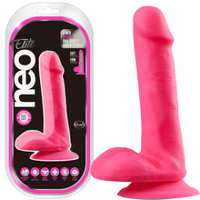 Load image into Gallery viewer, Neo Elite 6" Silicone Dual Density Cock Balls Dildo Neon Green Pink Sex Toy