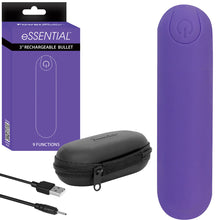 Load image into Gallery viewer, Essential 3" Rechargeable Bullet - Purple with Storage Case