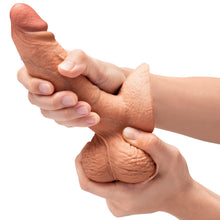 Load image into Gallery viewer, B-Vibe Slipskin Realistic Silicone Dildo- 6" Girthy Mocha