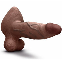 Load image into Gallery viewer, B-Vibe Slipskin Realistic Silicone Dildo- 8" Girthy Brown