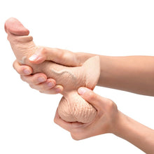 Load image into Gallery viewer, B-Vibe Slipskin Realistic Silicone Dildo-6.5" Curved Cream