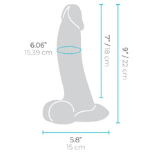 Load image into Gallery viewer, B-Vibe Slipskin Realistic Silicone Dildo-9" Curved Brown