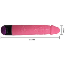 Load image into Gallery viewer, Baile 23.5cm Realistic Vibrating Dildo Flexible Firm Dong Vibrator