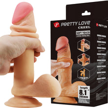 Load image into Gallery viewer, Pretty Love Sliding Skin Dildo 8.1" Realistic Suction Cup Dong Sex Toy
