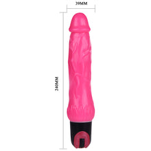 Load image into Gallery viewer, Baile 24cm Realistic Vibrating Dildo 9.5" Flexible Firm Dong Vibrator