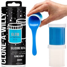 Load image into Gallery viewer, Clone A Willy Silicone Refill Light Purple Black Deep Glow Blue Green Pink Mold