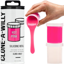Load image into Gallery viewer, Clone A Willy Silicone Refill Light Purple Black Deep Glow Blue Green Pink Mold