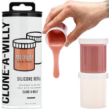 Load image into Gallery viewer, Clone A Willy Silicone Refill Light Purple Black Deep Glow Blue Green Pink Mold