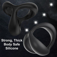 Load image into Gallery viewer, Double Cock Ring Cocksling 3-Loop Couples Delay Ejaculation Cock Sling