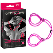 Load image into Gallery viewer, Cotton Cuffs Adjustable Hand Ankle Restraints Handcuffs Bondage