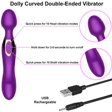 Load image into Gallery viewer, Dolly Double-Ended G-Spot Vibrator & Clitoral Stimulator Rechargeable