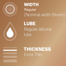Load image into Gallery viewer, Durex Invisible Regular Fit 54mm Ultra Thin Condoms 10's