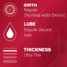 Load image into Gallery viewer, DUREX Thin Feel Latex Condoms 10's + 2 Free Width 54mm