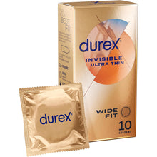 Load image into Gallery viewer, Durex Invisible Wide Fit Condoms Larger 10's
