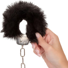Load image into Gallery viewer, Love Cuffs Furry BDSM Handcuffs Bondage Fluffy Metal Strong Restraints Black