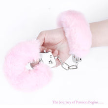 Load image into Gallery viewer, Love Cuffs Furry BDSM Handcuffs Bondage Fluffy Metal Strong Restraints Pink