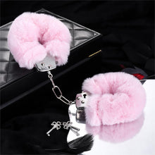 Load image into Gallery viewer, Love Cuffs Furry BDSM Handcuffs Bondage Fluffy Metal Strong Restraints Pink