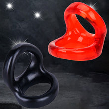 Load image into Gallery viewer, Freeballer Double Loop Cock Ring Balls Cocksling Couples Erection Enhancer