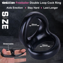 Load image into Gallery viewer, Freeballer Double Loop Cock Ring Balls Cocksling Couples Erection Enhancer