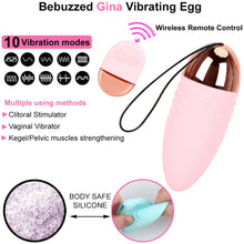 Load image into Gallery viewer, Gina Wireless Vibrating Egg Kegel Ball Ben Wa Vibrator Pink Blue