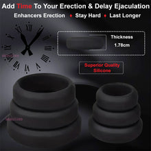 Load image into Gallery viewer, 6 Silicone Cock Rings Thick Strong Penis Balls Ring Erection Enhancer Couples