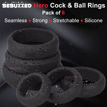 Load image into Gallery viewer, 6 Silicone Cock Rings Thick Strong Penis Balls Ring Erection Enhancer Couples