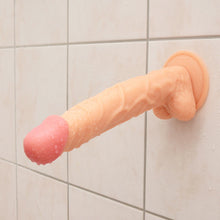 Load image into Gallery viewer, Hoodlum 9" Realistic Dildo Veined Cock Suction Cup Dong Balls Flexible Sex Toy