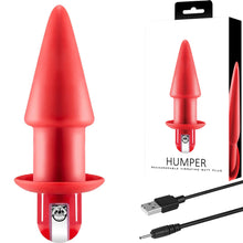 Load image into Gallery viewer, Humper Vibrating Anal Butt Plug Silicone Rechargeable Red